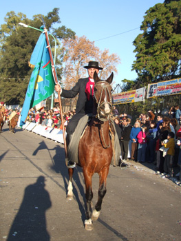 Desfile de grupos tradicionalistas